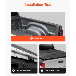 VEVOR Overland Truck Bed Rack, 54.3-68.3 in Width, Adjustable Overland Bed Cargo Rack with Sidebar and 900 lbs Static Load Capacity, Heavy Duty Steel, Compatible with Full Size and Mid-Size Trucks