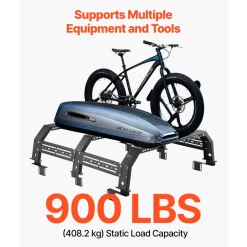 VEVOR Overland Truck Bed Rack, 51.2-65.4 in Width, Adjustable Overland Bed Cargo Rack with Sidebar, 900 lbs Static Capacity, Compatible with Mid-Size Trucks Tacoma/Ranger/Gladiator JT/Colorado