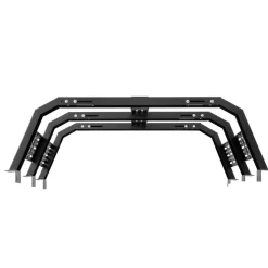 VEVOR Overland Truck Bed Rack, 49.2-67.9 in Width, Adjustable Overland Bed Cargo Rack with Sidebar, 900 lbs Static Capacity, Heavy Duty Steel, for Mid-Size Trucks, Compatible with Tacoma/Gladiator JT