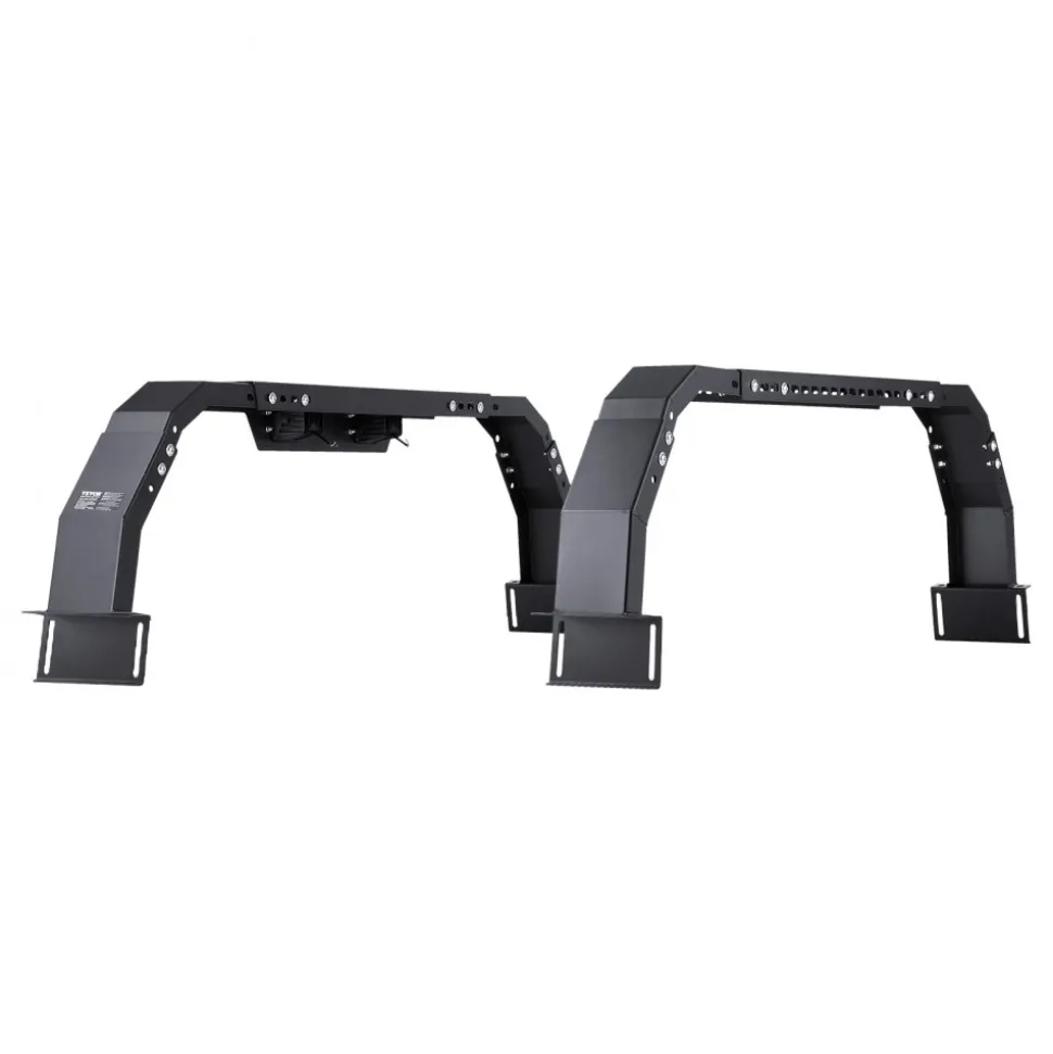 VEVOR Overland Truck Bed Rack, 14.4-17.3 in Height, Adjustable Bed Cargo Rack with Security LED Light, Compatible with Ram 1500/Tundra/Silverado 1500/F150/Gladiator JT/Colorado/Canyon/Ranger/Maverick