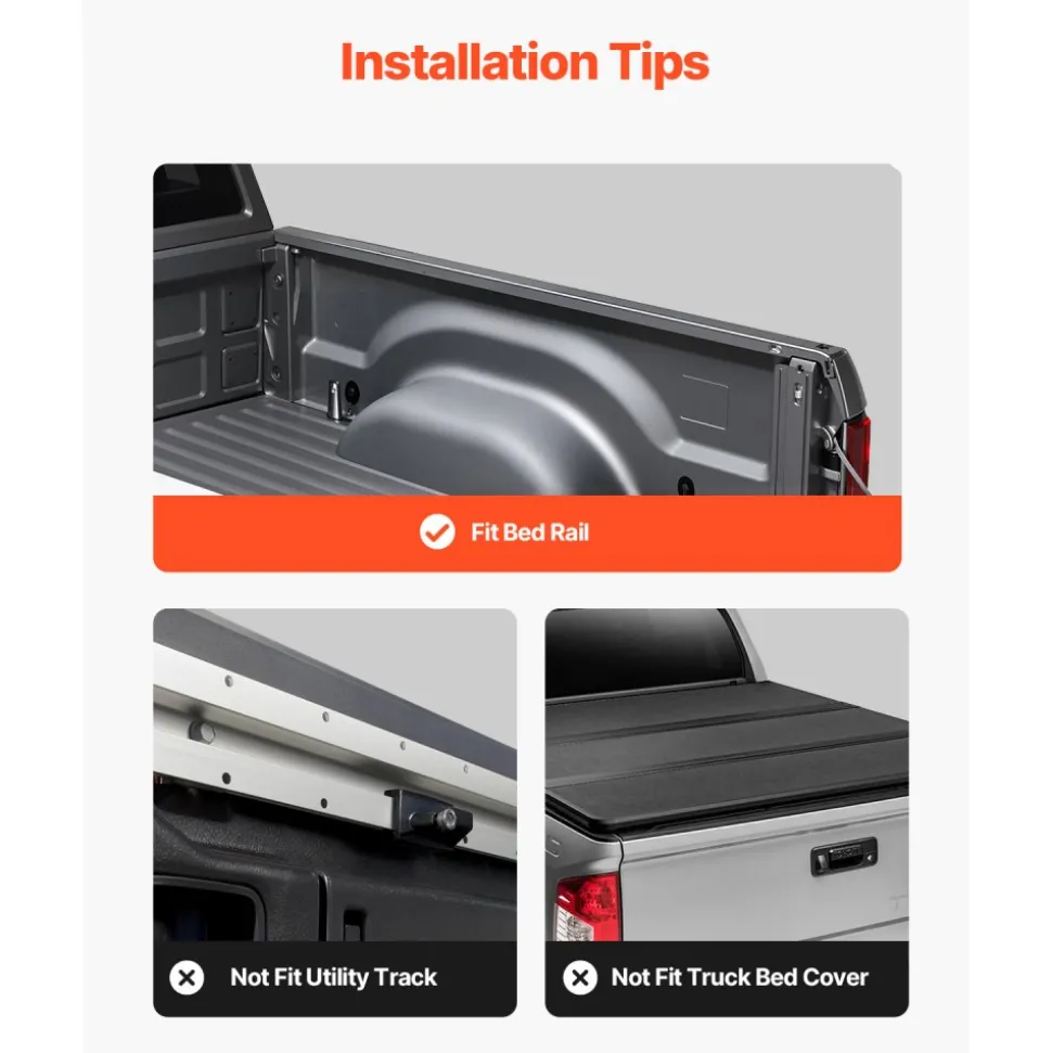 VEVOR Overland Truck Bed Rack, 14.4-17.3 in Height, Adjustable Bed Cargo Rack with Security LED Light, Compatible with Ram 1500/Tundra/Silverado 1500/F150/Gladiator JT/Colorado/Canyon/Ranger/Maverick