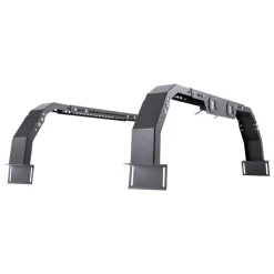 VEVOR Overland Truck Bed Rack, 14.4-17.3 in Height, Adjustable Bed Cargo Rack with Security LED Light, Compatible with Ram 1500/Tundra/Silverado 1500/F150/Gladiator JT/Colorado/Canyon/Ranger/Maverick