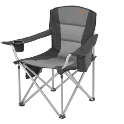 VEVOR Oversized Camping Chairs, 450 lbs Heavy Duty Support, Portable Folding Camp Chairs with Padded Backrest & Armrests, Cup Holder & Side Pocket, Cooler Bag, Carry Bags for Outdoor, Fishing, 2 Pack