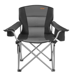 VEVOR Oversized Camping Chairs, 450 lbs Heavy Duty Support, Portable Folding Camp Chairs with Padded Backrest & Armrests, Cup Holder & Side Pocket, Cooler Bag, Carry Bags for Outdoor, Fishing, 2 Pack