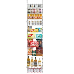 VEVOR Over the Door Pantry Organizer, 10-Tier Pantry Organization and Storage, Heavy-Duty Steel Hanging Spice Rack, Adjustable Wall Seasoning Shelves, for Home Kitchen Laundry Room Bathroom, White