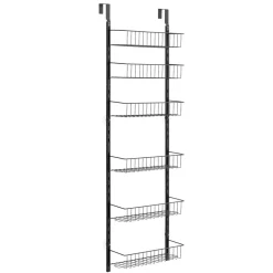 VEVOR Over the Door Pantry Organizer, 8-Tier Pantry Organization and Storage, Heavy-Duty Steel Hanging Spice Rack, Adjustable Wall Seasoning Shelves, for Home Kitchen Laundry Room Bathroom, White