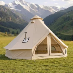 VEVOR Oxford Bell Tent, 4 Seasons 16.4 ft Yurt Tent for Camping with Stove Jack, Waterproof Breathable Holds up to 7 People with Zipped Detachable Floor, Family Camping Glamping Outdoor Hunting Party