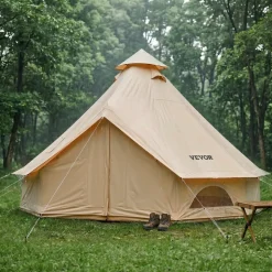 VEVOR Oxford Bell Tent, 4 Seasons 16.4 ft Yurt Tent for Camping with Stove Jack, Waterproof Breathable Holds up to 7 People with Zipped Detachable Floor, Family Camping Glamping Outdoor Hunting Party