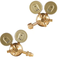 VEVOR Oxygen Acetylene Regulator Set, Oxy-Acetylene Regulators, 0-4000PSI and 0-400PSI Welding Gas Gauges with CGA-540/CGA-510 Inlet Connection & 9/16