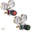 VEVOR Oxygen Acetylene Regulator Set, Oxy-Acetylene Regulators, 0-4000PSI and 0-400PSI Welding Gas Gauges with CGA-540/CGA-200 Inlet Connection & 3/8"-24 Outlet Connection, T-Handle Adjustment