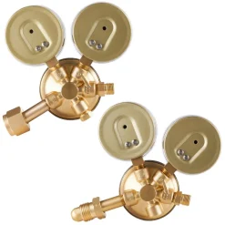 VEVOR Oxygen Acetylene Regulator Set, Oxy-Acetylene Regulators, 0-4000PSI and 0-500PSI Welding Gas Gauges with CGA-540/CGA-510 Inlet Connection & 9/16