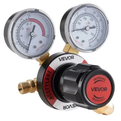 VEVOR Oxygen Acetylene Torch Kit with Check Valves, Gas Welding Cutting Torch Kit, Professional Oxy Acetylene Brazing Set with 15FT Twin-Hose, 2 Cutting Tips, 2 Welding Tips & 2 Precise Regulators