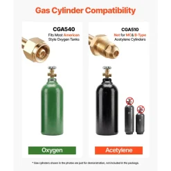 VEVOR Oxygen Acetylene Torch Kit with Check Valves, Gas Welding Cutting Torch Kit, Heavy Duty Professional Oxy Acetylene Brazing Set with 15FT Twin-Hose, 2 Cutting Tips, Welding Tips & Gas Regulators