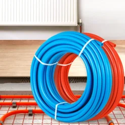 VEVOR Oxygen-Barrier PEX Tubing 300Ft Red + 300Ft Blue 1/2 Inch Radiant Floor PEX Pipe Radiant Heat Floor Heating Plumbing Cold and Hot Water Tubing