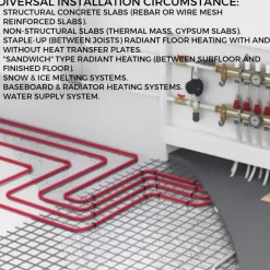 VEVOR Oxygen Barrier PEX Tubing - 1/2 Inch X 900 Feet Tube Coil - EVOH PEX-B Pipe for Residential Commercial Radiant Floor Heating Pex Pipe (1/2
