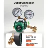 VEVOR Oxygen Regulator, Precise Oxy Regulator, 0-4000PSI Welding Gas Gauge with CGA-540 Inlet Connection & 9/16"-18 RH Outlet Connection, PC Knob Adjustment
