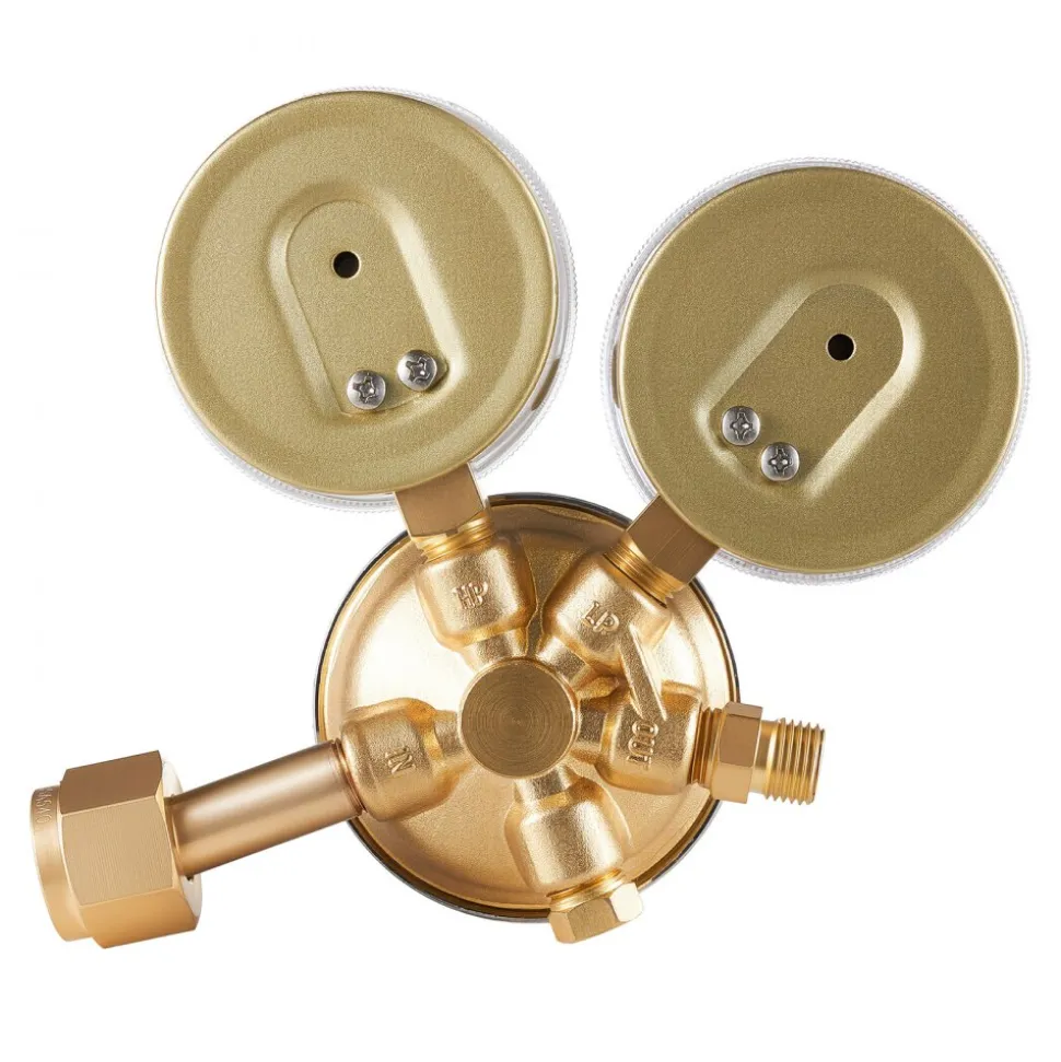 VEVOR Oxygen Regulator, Precise Oxy Regulator, 0-4000PSI Welding Gas Gauge with CGA-540 Inlet Connection & 9/16"-18 RH Outlet Connection, PC Knob Adjustment