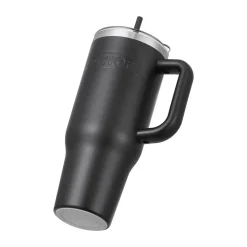VEVOR 40 oz Insulated Water Bottle, Stainless Steel Sports Coffee Cup with Lid, Handheld Travel Coffee Mug Double Walled, Camping Hydration Flask Leakproof, for Indoor/Outdoor School, Work, Black