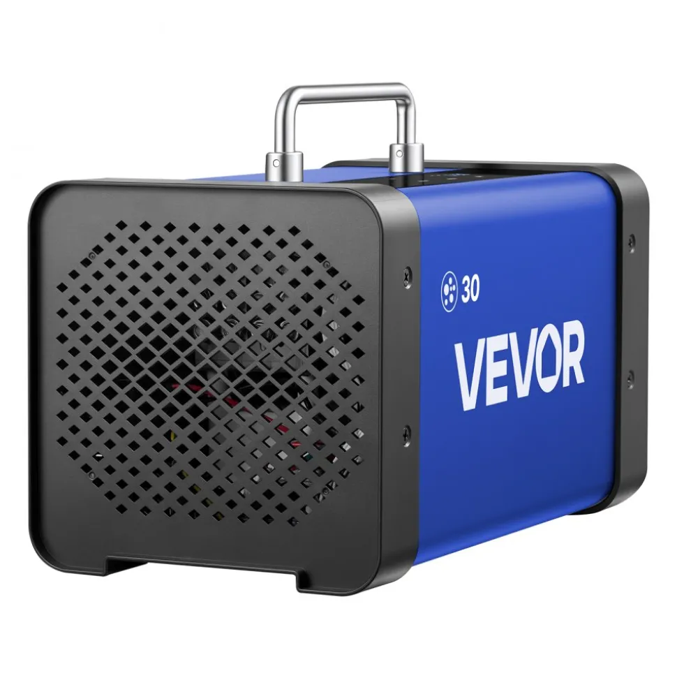 VEVOR Ozone Generator, 30000mg/h Commercial Ozone Machine, with 15s Delayed Start & Dual-Hose Water Mode & LCD Touchscreen, Industrial Deodorizer for Car, Smoke, Home Odors, Up to 2700 sq.ft