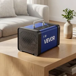 VEVOR Ozone Generator, 30000mg/h Commercial Ozone Machine, with 15s Delayed Start & Dual-Hose Water Mode & LCD Touchscreen, Industrial Deodorizer for Car, Smoke, Home Odors, Up to 2700 sq.ft
