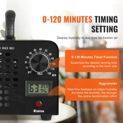 VEVOR Ozone Generator, 24000mg/h Ozone Machine Odor Remover, High Capacity Commercial/Industrial Ozone Generator Machine, Home Air Ionizers Deodorizer with 0-120 min Time Setting for Rooms, Cars, Pets