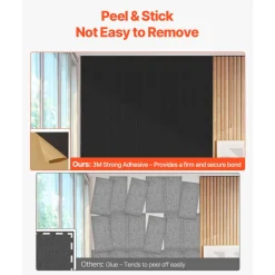 VEVOR 18 Pack Acoustic Panels with Self Adhesive, 11.8 x 11.8 x 0.4 inch Sound Proof Foam Panels, Polyester Fiber Soundproof Wall Panels High Density, for Home, Studio, Office, Theater, Black