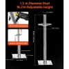 VEVOR 4-Pack Adjustable Leveling Jacks, 18.2 In Adjustable Height & 3307lbs/1500kg Total Load Capacity Scaffold Jacks Feet, Solid Carbon Steel Screw Jacks for Baker-Style Scaffolding Equipment, Silver