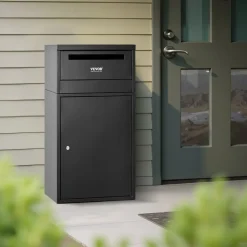 VEVOR Package Delivery Boxes for Outside, Extra Large Mailbox with Coded Lock, Galvanized Steel Wall Mounted Mailboxes 17.3