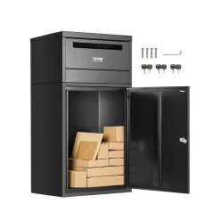 VEVOR Package Delivery Boxes for Outside, Extra Large Mailbox with Coded Lock, Galvanized Steel Wall Mounted Mailboxes 17.3