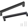 VEVOR 30 Pack Cabinet Pulls, 6.3 inch /160mm Center to Center Slim Square Kitchen Cabinet Drawer, Stainless Steel Modern Kitchen Cupboard Door Handles for Kitchen Bathroom Bar Hardware Matte Black