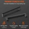 VEVOR 30 Pack Cabinet Pulls, 5.03in / 128mm Center to Center Slim Square Kitchen Cabinet Drawer, Stainless Steel Modern Kitchen Cupboard Door Handles for Kitchen Bathroom Bar Hardware Matte Black