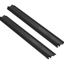 VEVOR 2-Pack Cable Protection Ramps, Supports Up to 2,000 lbs Per Axle, Durable Cord Safety Covers for Indoor & Outdoor Use, Ideal for Home, Office, Warehouse, and School Environments