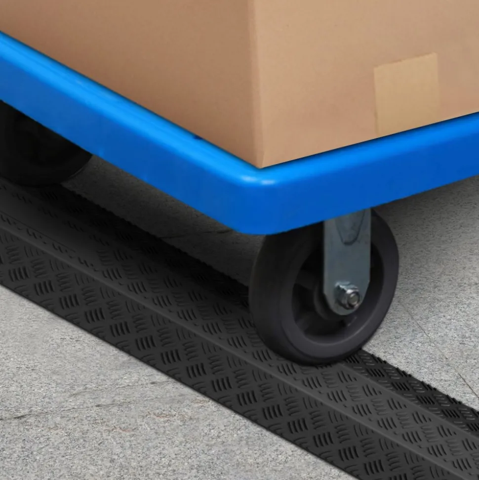 VEVOR 2-Pack Cable Protection Ramps, Supports Up to 2,000 lbs Per Axle, Durable Cord Safety Covers for Indoor & Outdoor Use, Ideal for Home, Office, Warehouse, and School Environments