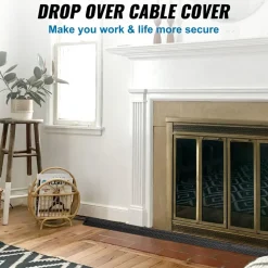 VEVOR 2-Pack Cable Protection Ramps, Supports Up to 2,000 lbs Per Axle, Durable Cord Safety Covers for Indoor & Outdoor Use, Ideal for Home, Office, Warehouse, and School Environments