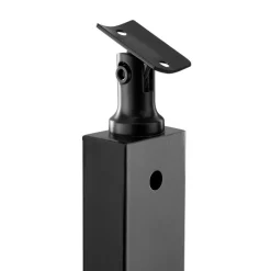 VEVOR 1-Pack Cable Railing Post, 36x2x2 In Horizontal-Hole Deck Railing Post with Pre-Drilled Holes, Stainless Steel Cable Rail Post with Horizontal and Curved Bracket, Black, 1JZLGZXHS9148RVYS001V0