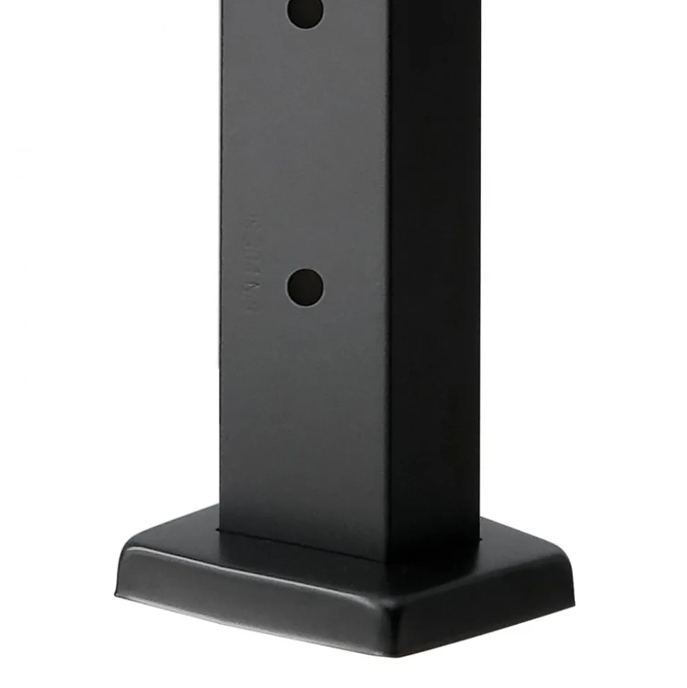 VEVOR 1-Pack Cable Railing Post, 36x2x2 In Horizontal-Hole Deck Railing Post with Pre-Drilled Holes, Stainless Steel Cable Rail Post with Horizontal and Curved Bracket, Black, 1JZLGZXHS9148RVYS001V0
