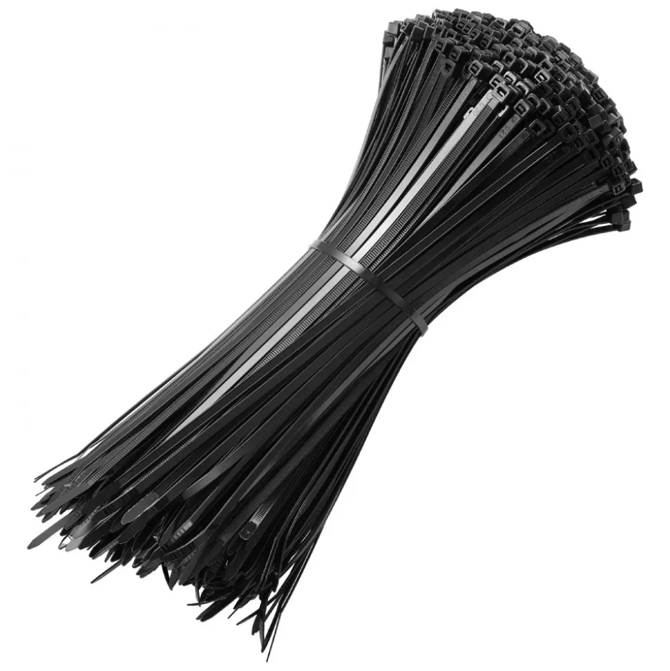 VEVOR 1000 Pack Cable Zip Ties, 12-inch Heavy Duty Cable Wire Ties with 50LBS High Tensile Strength, Multi-Purpose Self-Locking Nylon Tie Wraps, Heat & Cold Resistant for Indoor and Outdoor Use