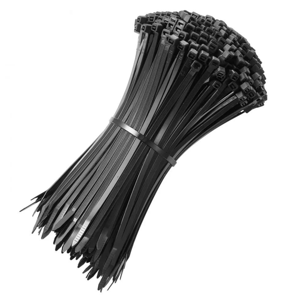 VEVOR 1000 Pack Cable Zip Ties, 8-inch Heavy Duty Cable Wire Ties with 45LBS High Tensile Strength, Multi-Purpose Self-Locking Nylon Tie Wraps, Heat & Cold Resistant for Indoor and Outdoor Use