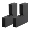 VEVOR 2 Pack Corner Connectors for Handrail, Extension Stair Railing Accessories, POM Hand Rail Connector Fittings for Rectangular Cable Railing, Deck Cable Rail System Outdoor, Matte Black, HT-05