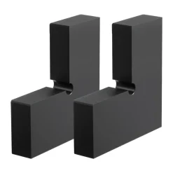 VEVOR 2 Pack Corner Connectors for Handrail, Extension Stair Railing Accessories, POM Hand Rail Connector Fittings for Rectangular Cable Railing, Deck Cable Rail System Outdoor, Matte Black, HT-05