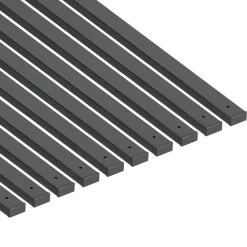 VEVOR 61 Pack Deck Balusters, 32.28 in Galvanized Steel Railing Spindles, Hollow Rectangle Metal Decking Stair Balusters with Pre-Drilled Hole, End Caps, Screws, for Deck, Porch & Stair Railing, Black