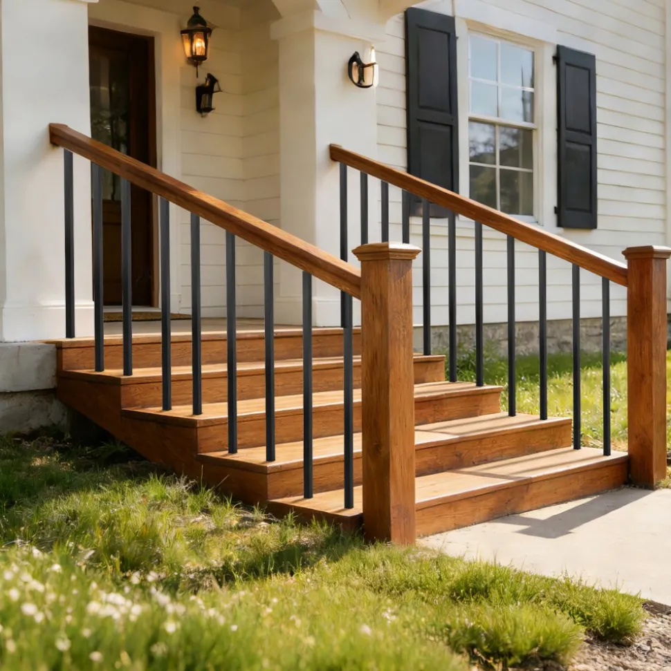VEVOR 125 Pack Deck Balusters, 3/4 in Square x 26 in Long Aluminum Railing Spindles, Hollow Metal Decking Stair Balusters with Connectors, Screws, for Deck, Porch & Staircase Railing Fence, Black