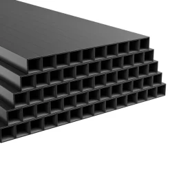 VEVOR 125 Pack Deck Balusters, 3/4 in Square x 26 in Long Aluminum Railing Spindles, Hollow Metal Decking Stair Balusters with Connectors, Screws, for Deck, Porch & Staircase Railing Fence, Black