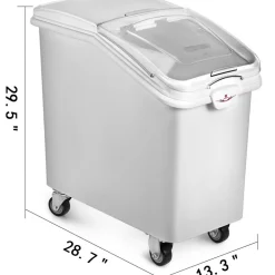 VEVOR 3 Pack Dry Ingredient 21 Gallon Storage Bin Caster Commercial Restaurant Kitchen