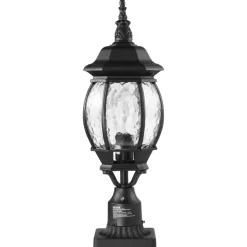 VEVOR 2 Pack Dusk to Dawn Outdoor Post Light, 20.87 in, Waterproof Lamp Post Light Fixtures with 5.5 in Pier Mount Base Glass Shade, Lightning-proof Exterior Pole Column Light for Patio Garden Pathway