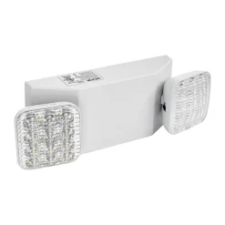 VEVOR 12 Pack Emergency Lights for Business, with Battery Backup, Commercial LED Emergency Exit Lighting Fixtures, AC 120/277V, with Two Square Head Adjustable, 90-Minute Backup, for Business, White