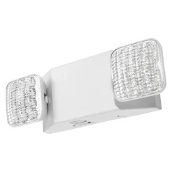 VEVOR 6 Pack Emergency Lights for Business, with Battery Backup, Commercial LED Emergency Exit Lighting Fixtures, AC 120/277V, with Two Square Head Adjustable, 90-Minute Backup, for Business, White