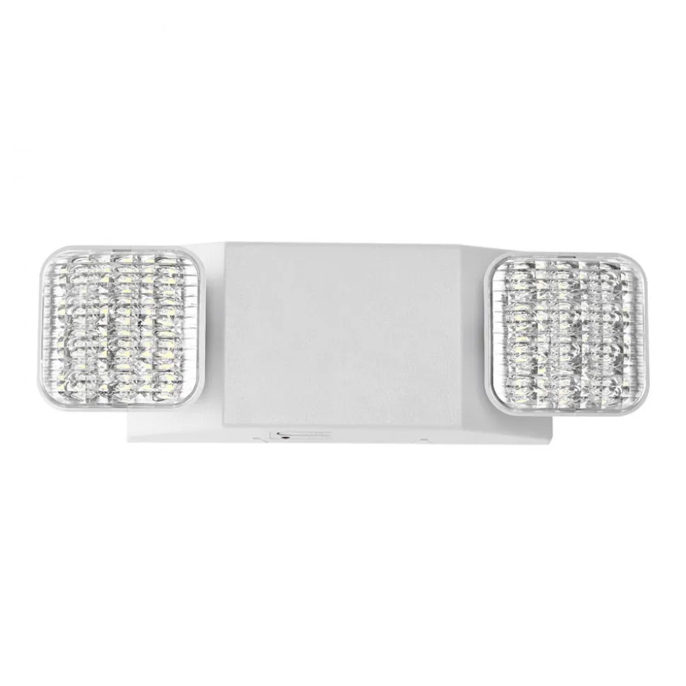 VEVOR 6 Pack Emergency Lights for Business, with Battery Backup, Commercial LED Emergency Exit Lighting Fixtures, AC 120/277V, with Two Square Head Adjustable, 90-Minute Backup, for Business, White