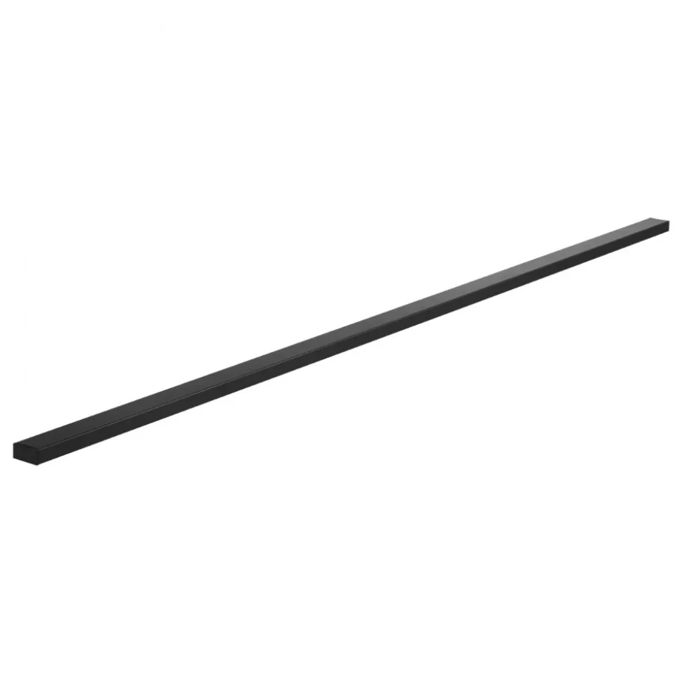 VEVOR 4 Pack 6.5 ft Stainless Steel Handrail, Rectangular Top Stair Deck Hand Rail for Outdoor/Indoor Steps with End Cap,Matte Black Coating Adjustable Metal Stair Rail for Cable Railing Kit