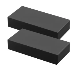 VEVOR 2 Pack Handrail Connectors, Flat Extension Stair Railing Accessories, POM Hand Rail Connector Fittings for Rectangular Cable Railing, Deck Cable Rail System Outdoor, Matte Black, HT-04